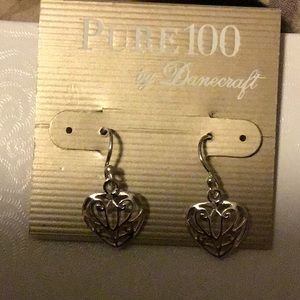 Pure 100 by Danecraft Heart Earrings